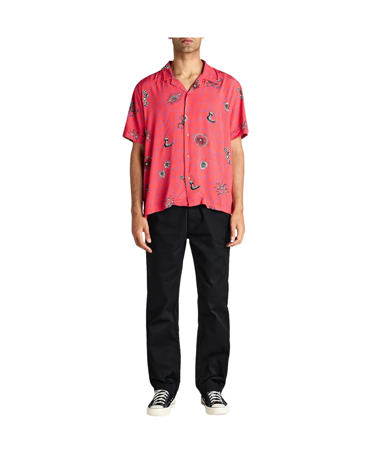 DEUS EX MACHINA VIBRANT VIRUS SHIRT - STRAWBERRY - Image 3