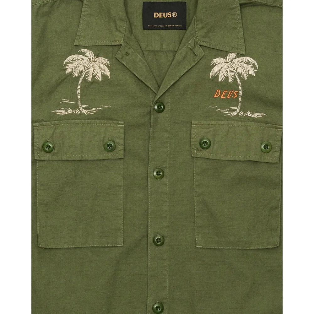 DEUS EX MACHINA STRANDED FATIGUE SHIRT - PINE - Image 6