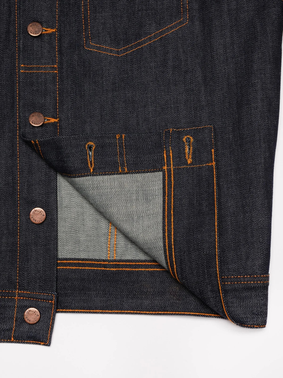 NUDIE JEANS CONNY DENIM JACKET DRY STREAKY - MID BLUE - Image 5